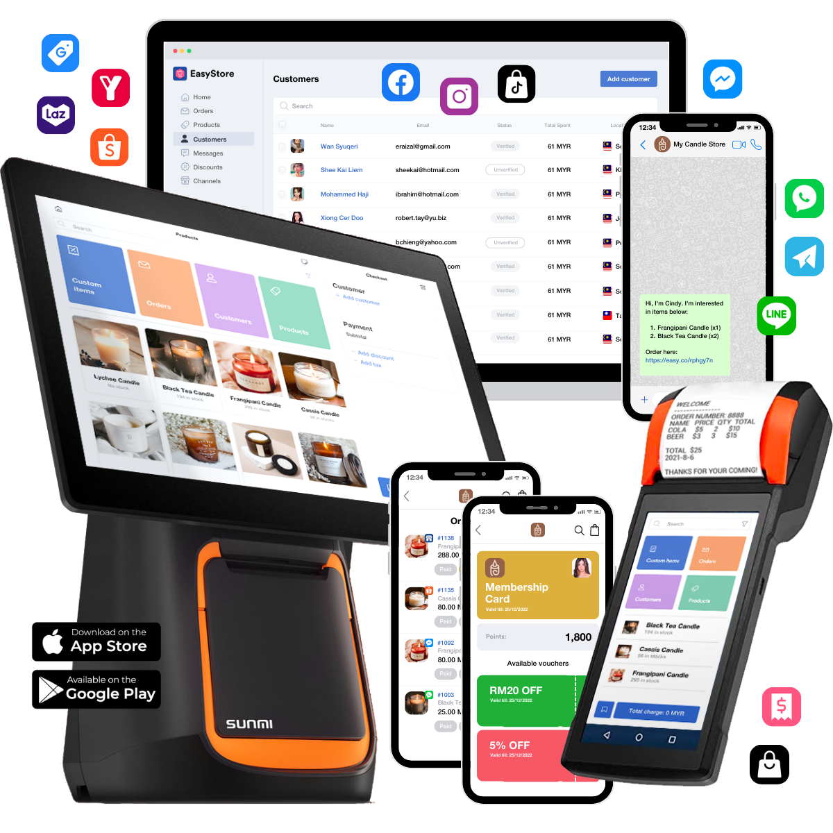 One retail solution <br class=show-desktop>for in-store and online | EasyStore